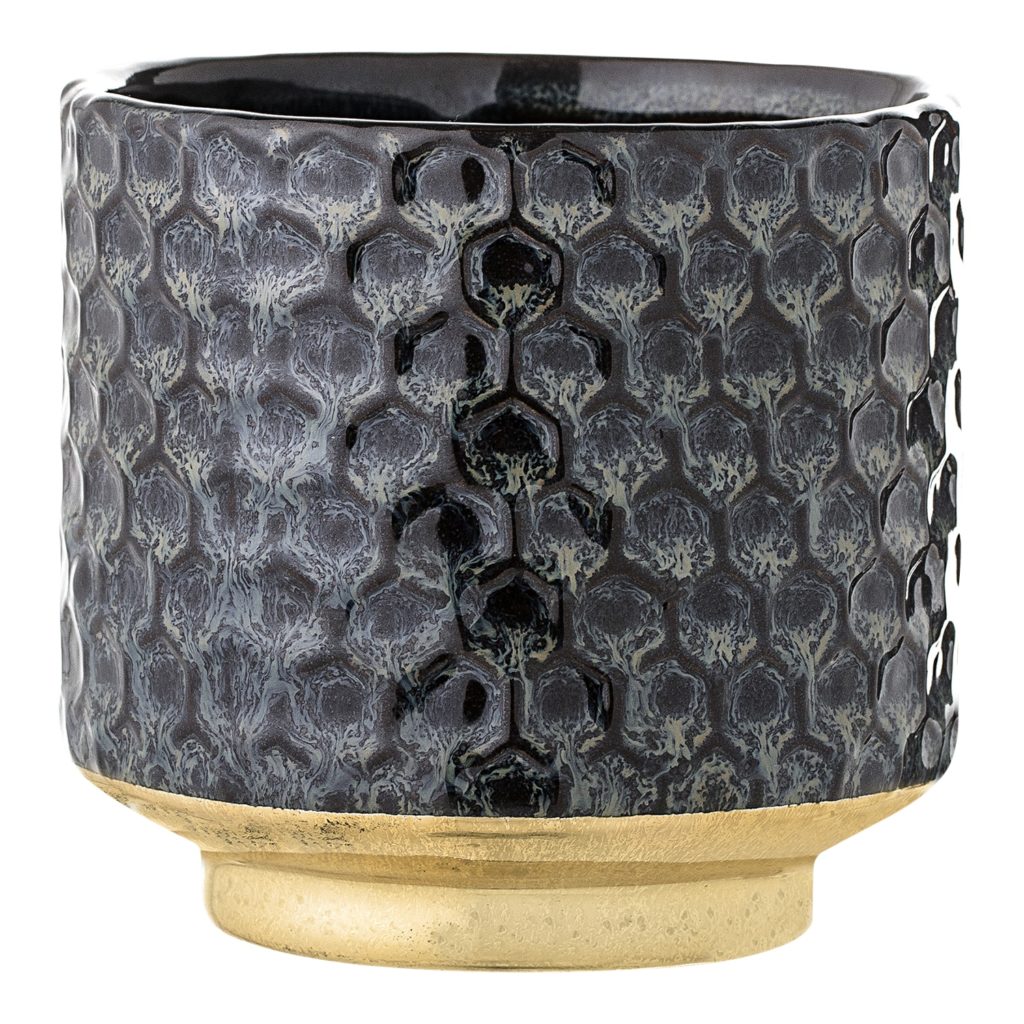 Bloomingville Flower pot shelters Blue Stoneware D10xH10 cm