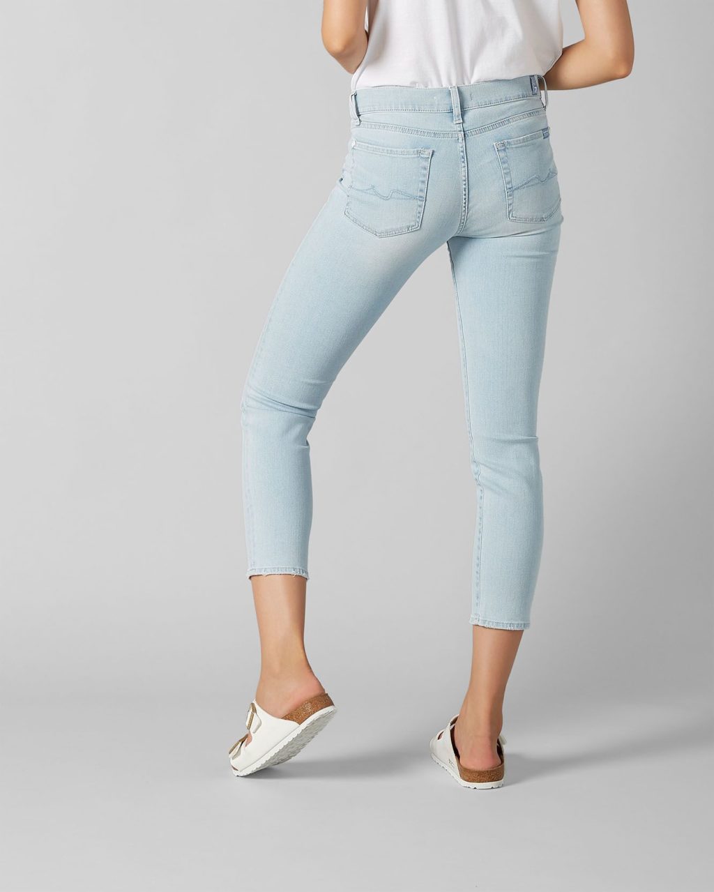 7 For All Mankind Mid Rise Roxanne Light Blue - Image 2