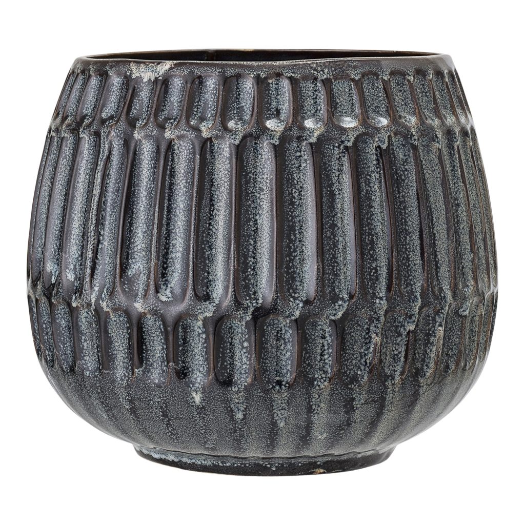 Bloomingville Flower pot shelters Blue Stoneware D19xH17 cm