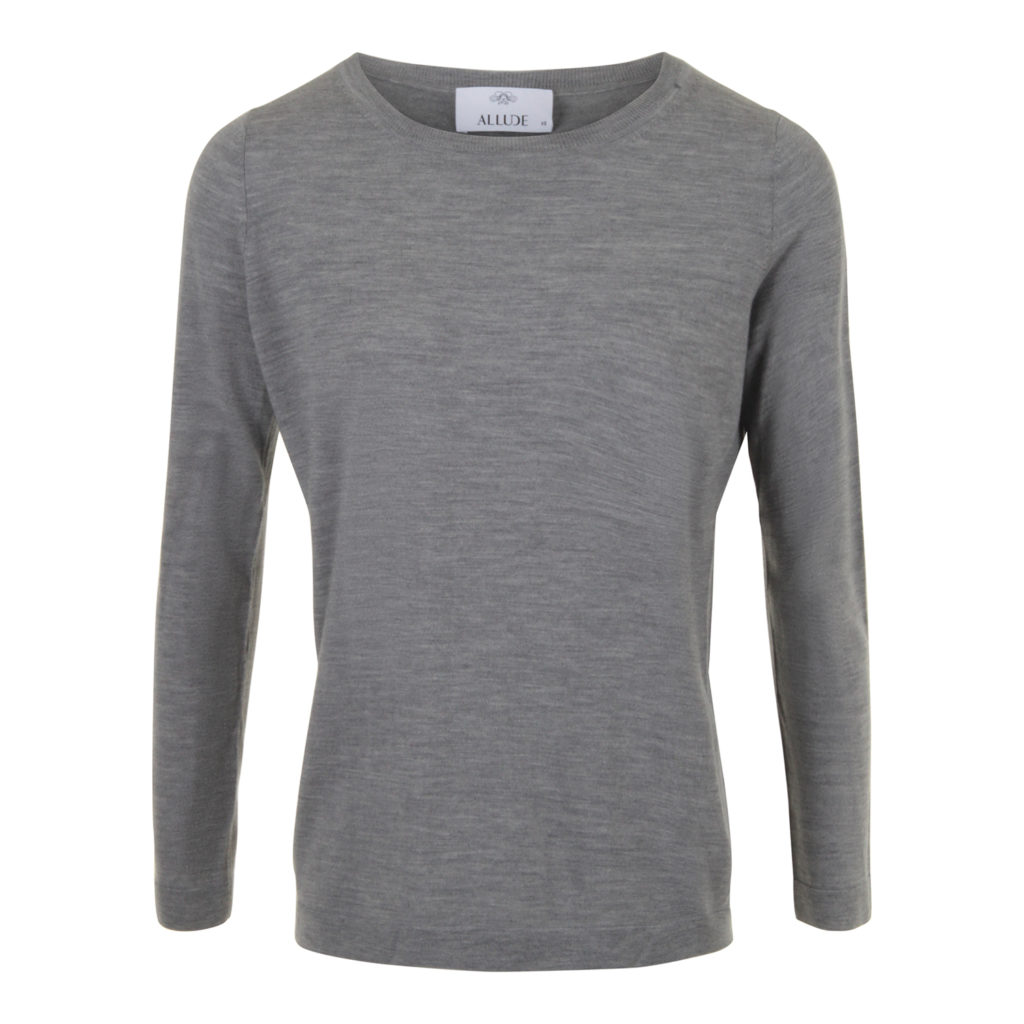 ALLUDE Grey Virgin wool Sweater