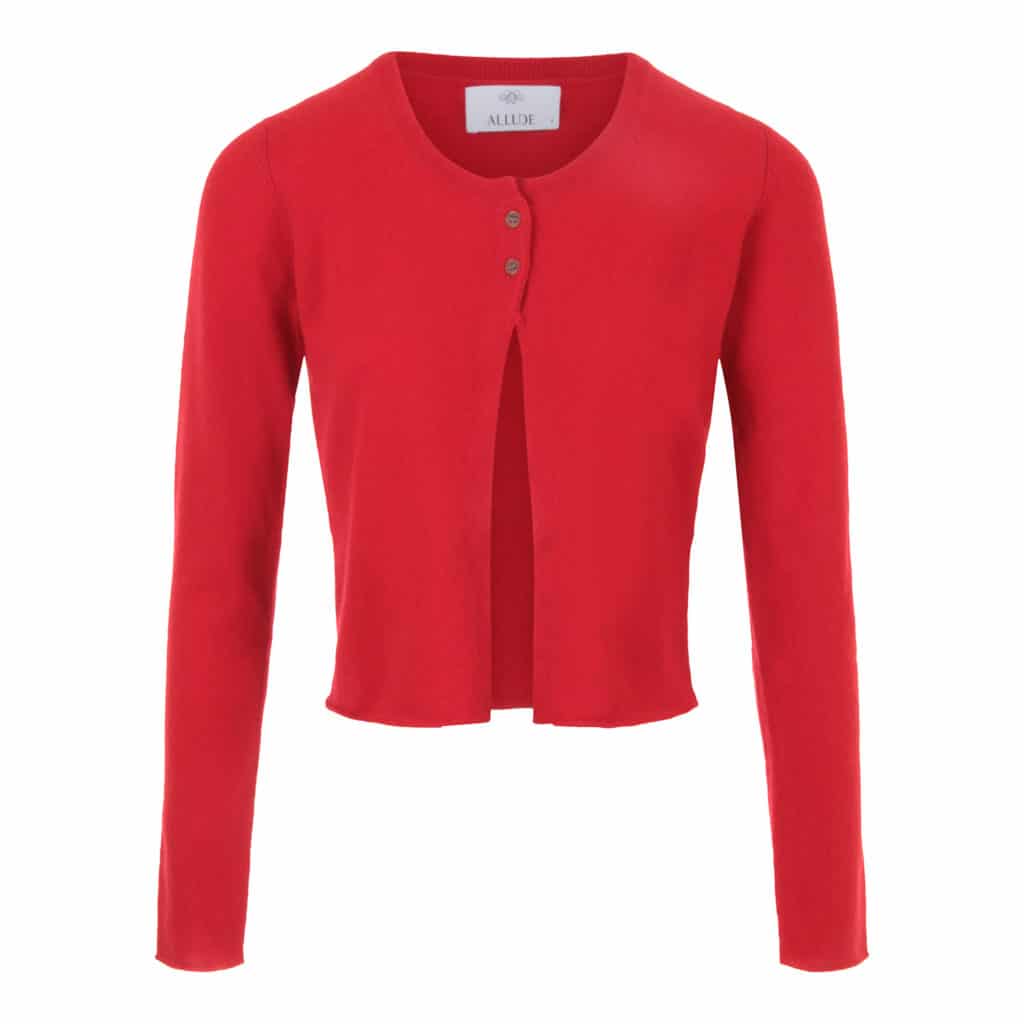 ALLUDE Rød Cashmere cardigan