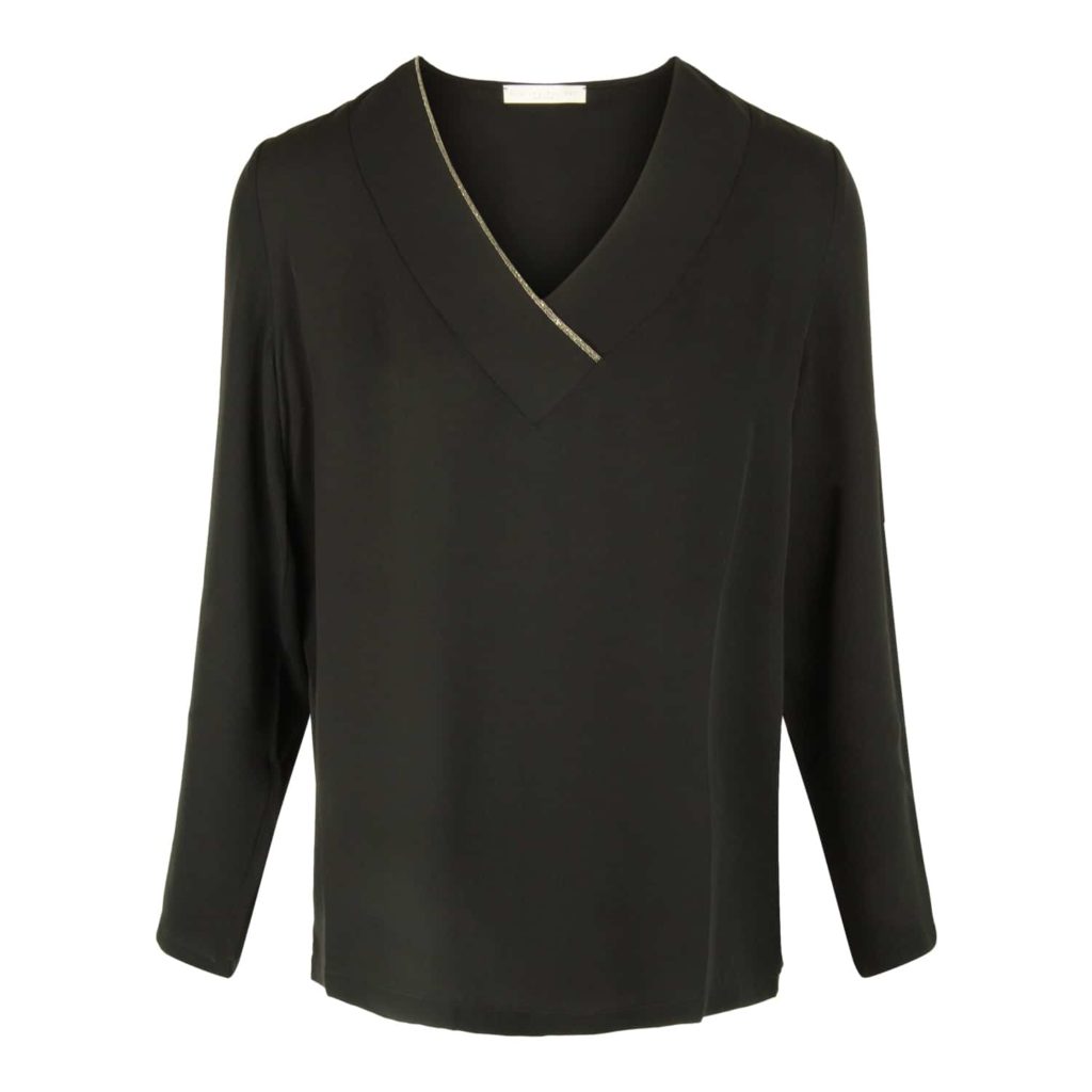 Fabiana Filippi Black Silk Blouse