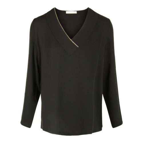 Fabiana Filippi Black Silk Blouse
