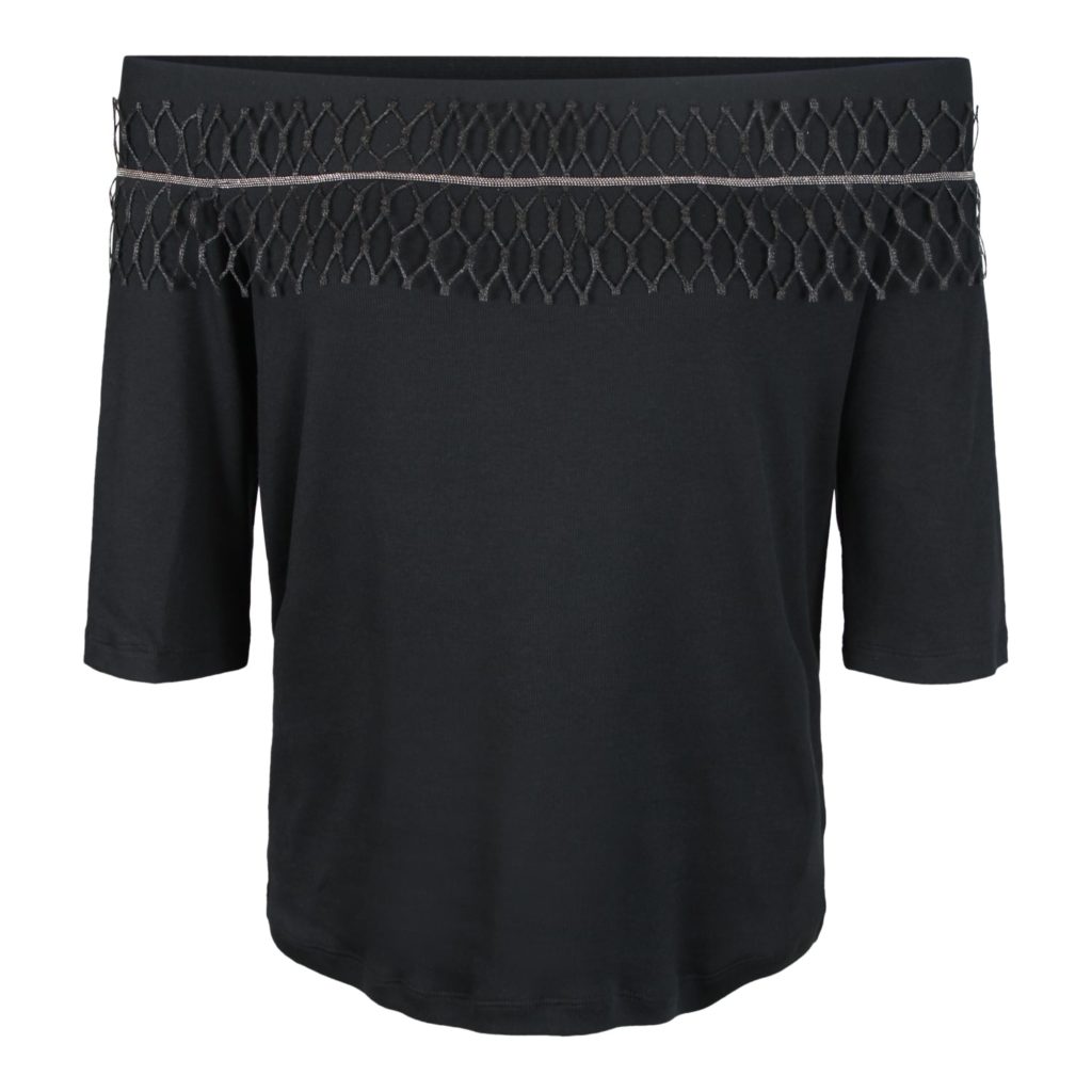 Fabiana Filippi Sort Off-Shoulder Bluse