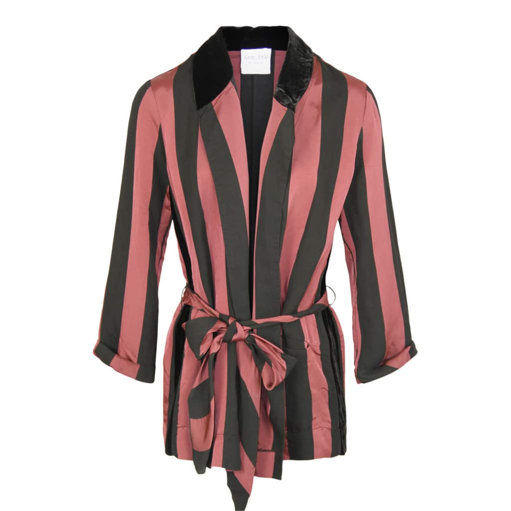 Forte Forte Satin Striped kimono Coat
