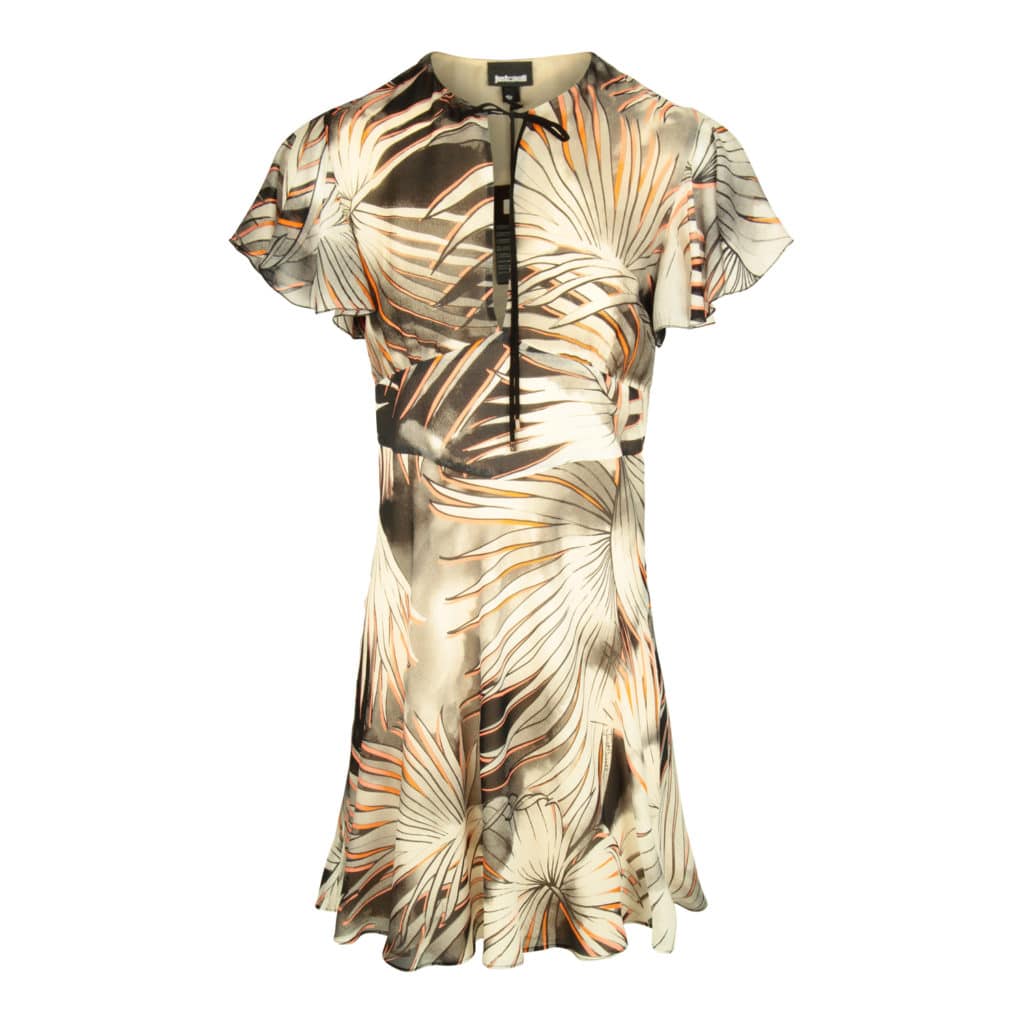 Just Cavalli Summer Palm Print Dress