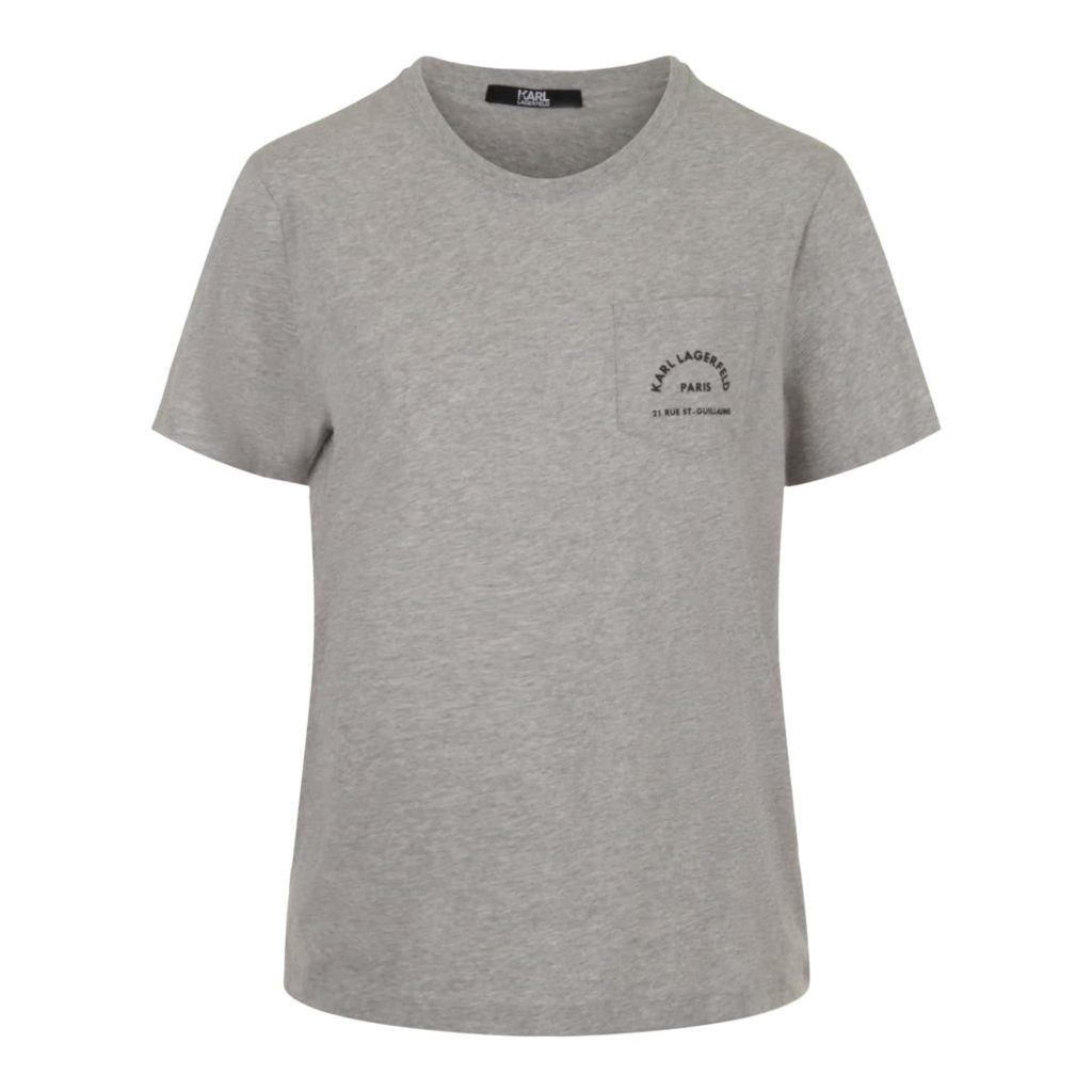 Karl Lagerfeld Grey Logo Pocket T-shirt