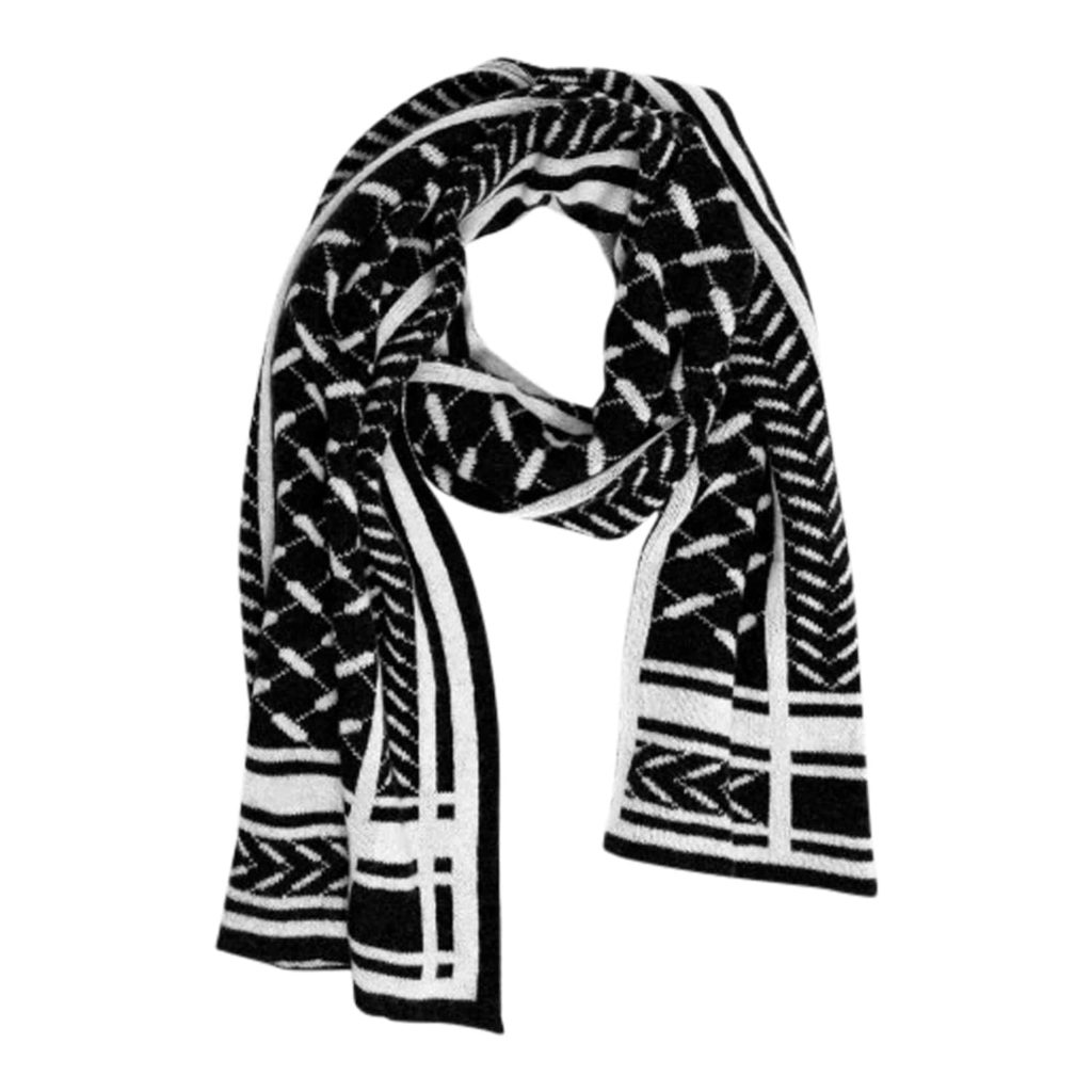 Lala Berlin Chuck Nero/Alabastro Scarf