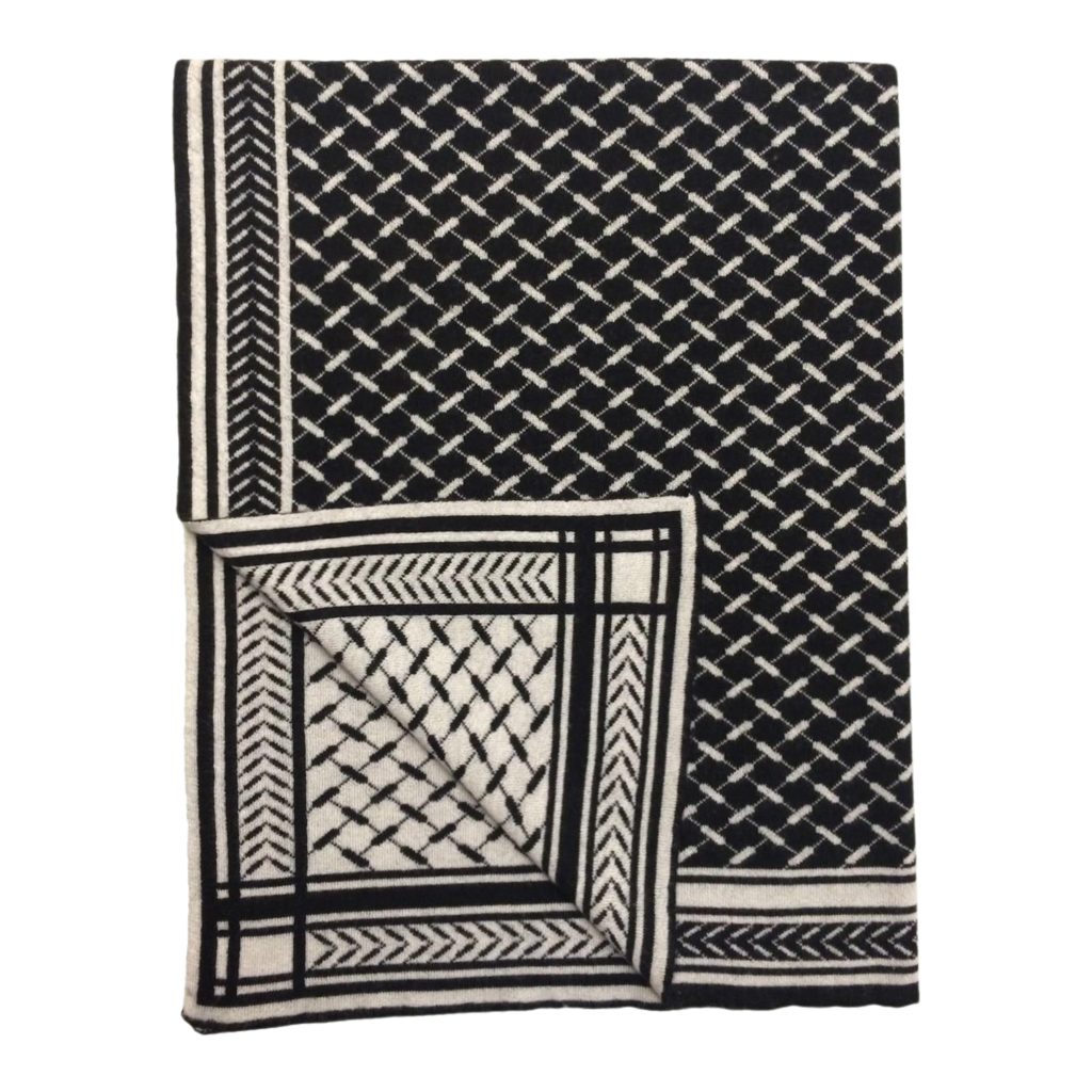 Lala Berlin Trinity Classic Blanket Nero/Alabastro