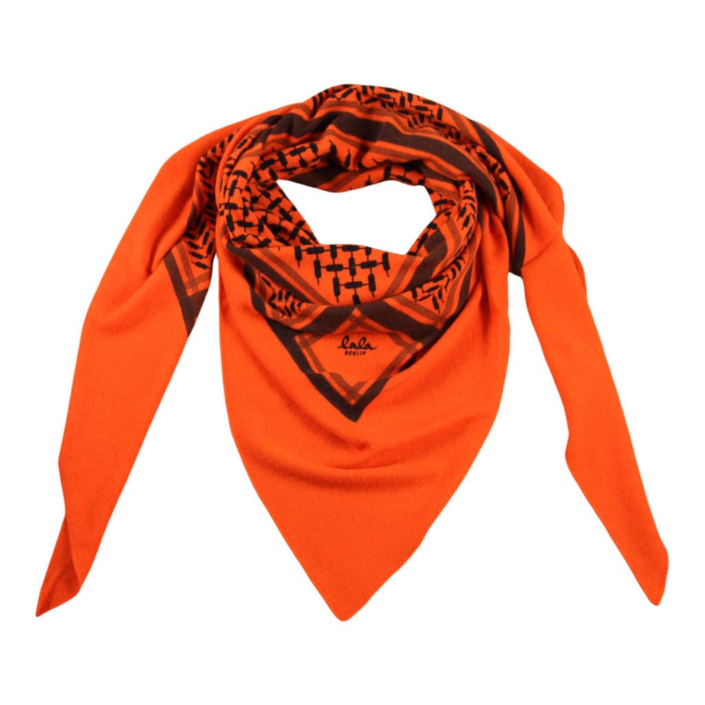 Lala Berlin Triangle Trinity Classic Scarf Big Mandarino