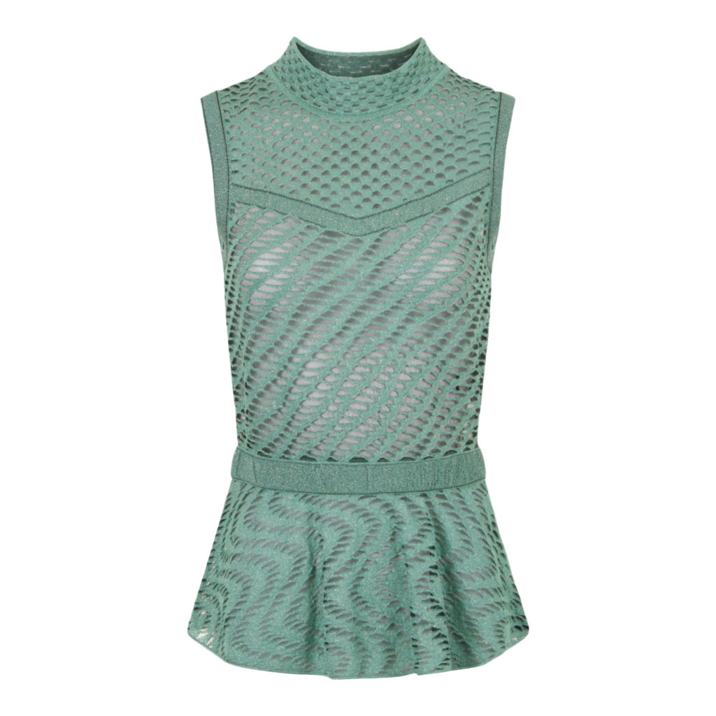 M Missoni Green Top with Peplum