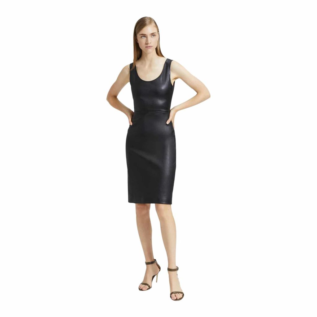 Theory Black Leather Dress - Image 2