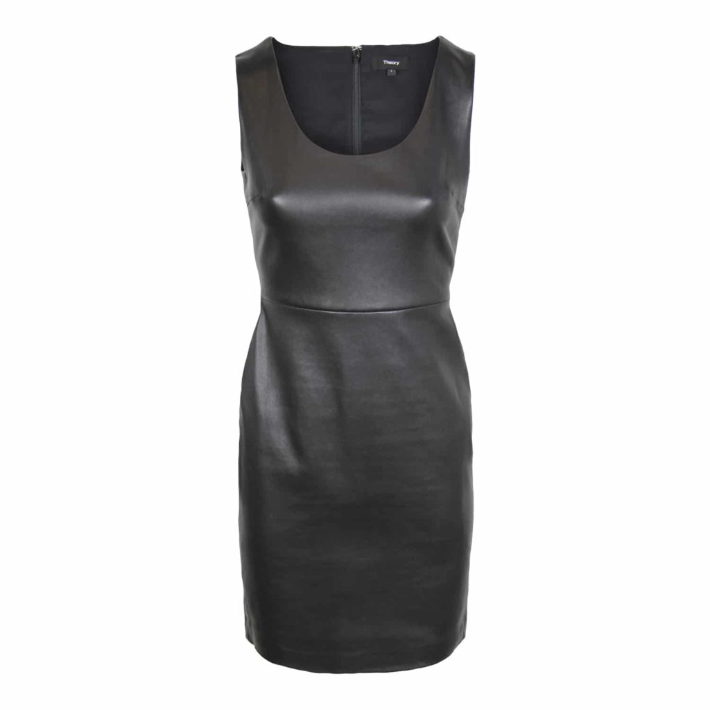 Theory Black Leather Dress