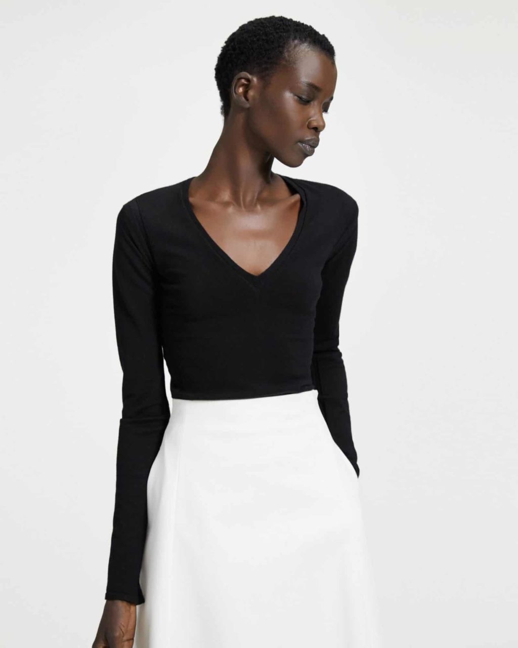 Theory Black Cashmere Knit Shirt - Image 3