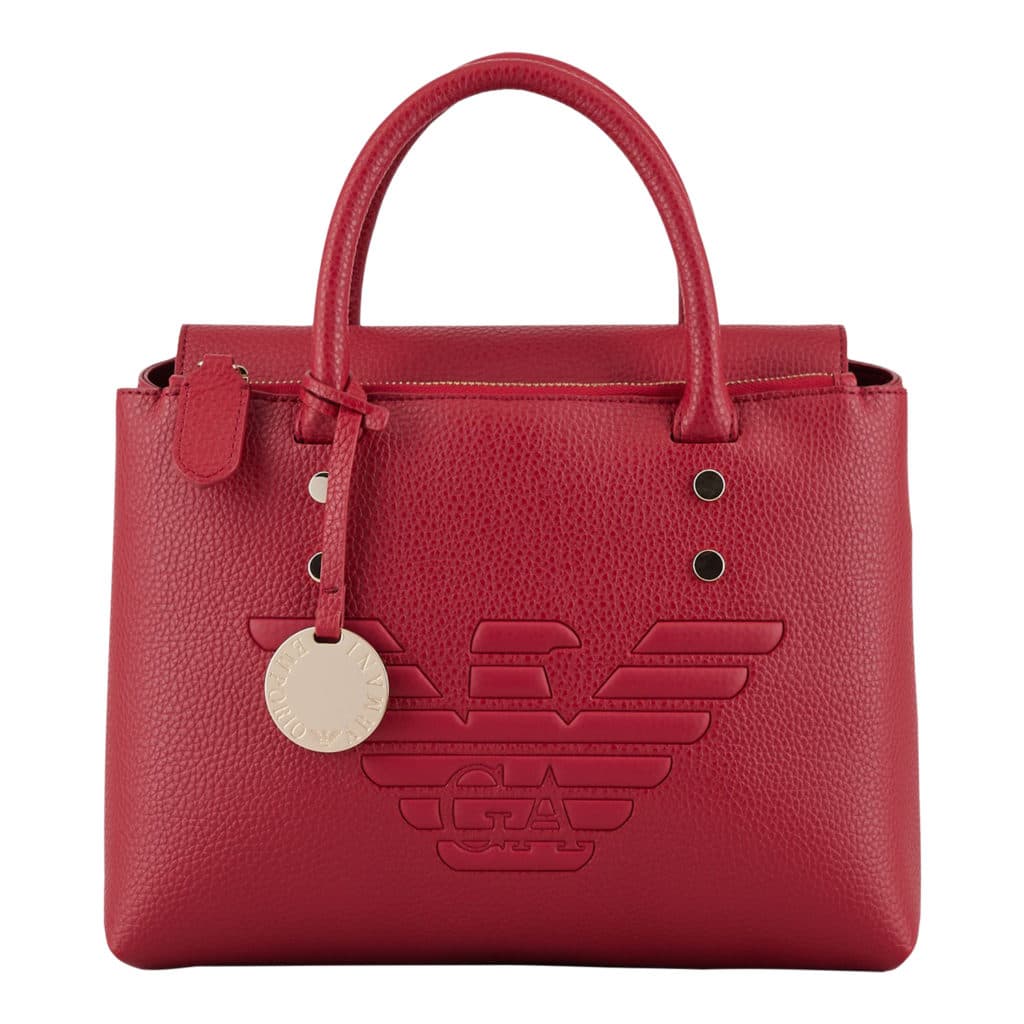 Emporio Armani Rød Håndtaske Med Logo