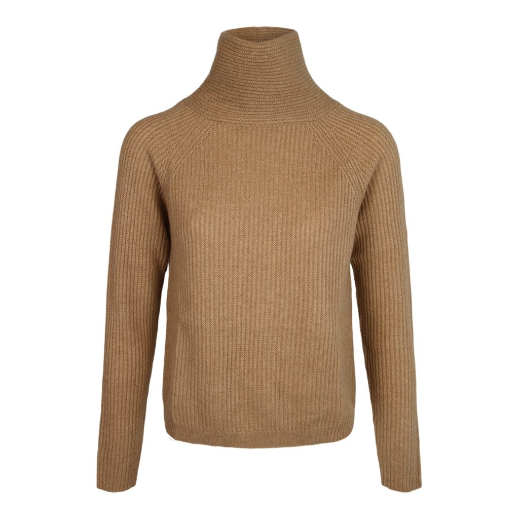Allude Camel Turtleneck Knit