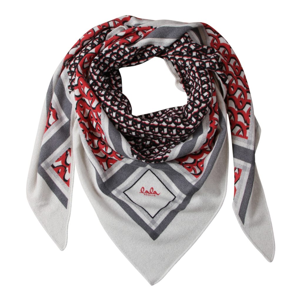 Lala Berlin Triangle Monogram MTango Red On Alabastro