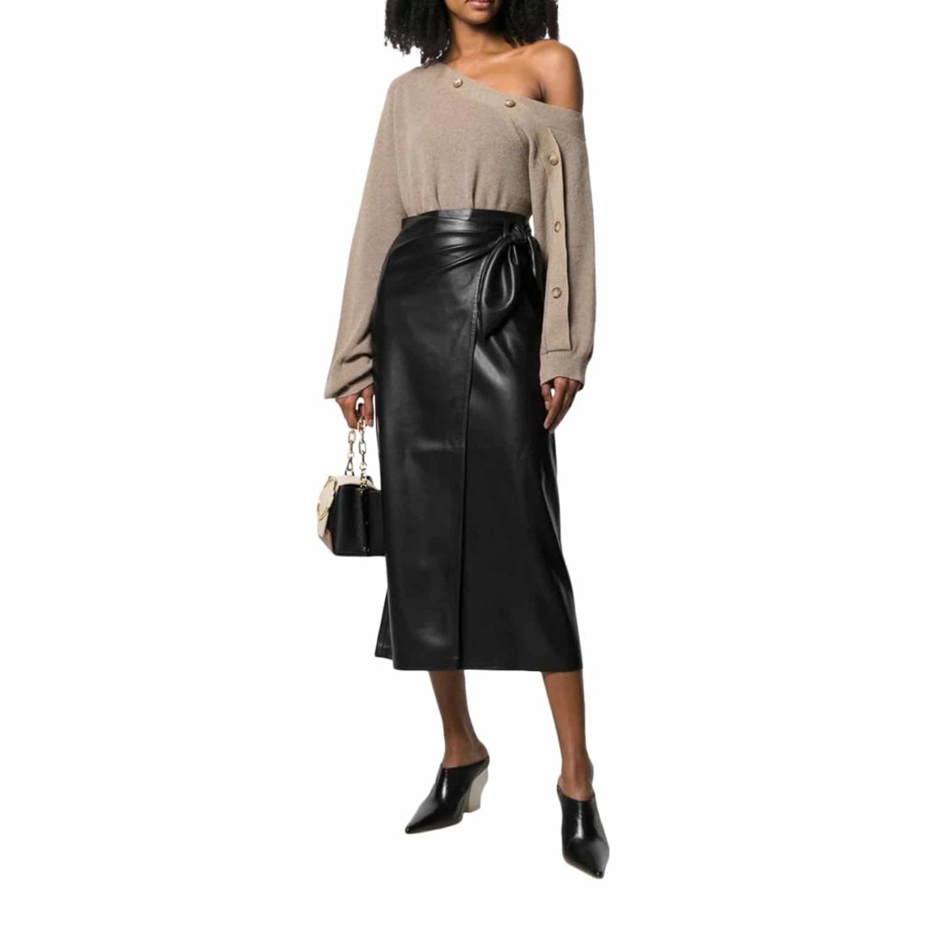 Nanushka Black Amas Skirt - Image 2