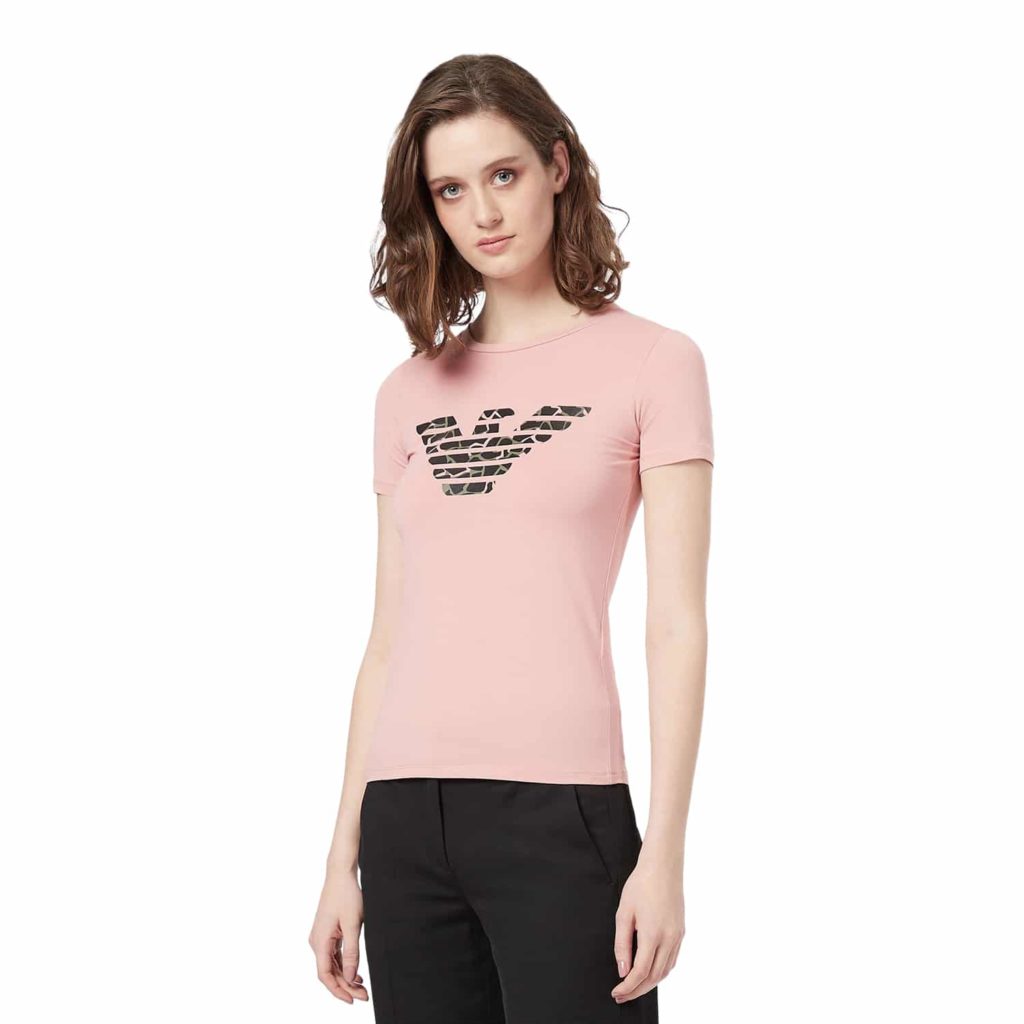 Emporio Armani Fersken Jersey T-shirt Med Logo - Image 3