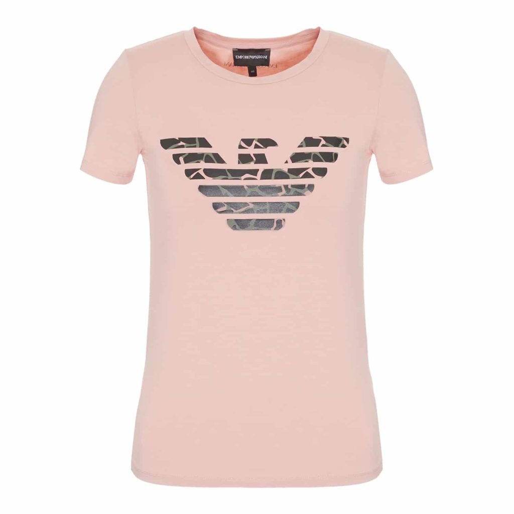 Emporio Armani Fersken Jersey T-shirt Med Logo