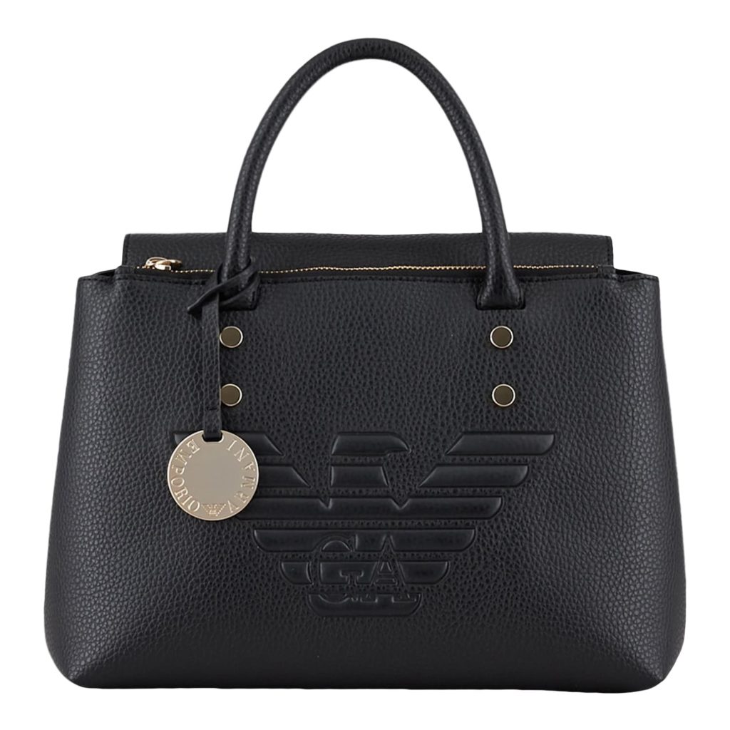 Emporio Armani Sort Håndtaske Med Logo