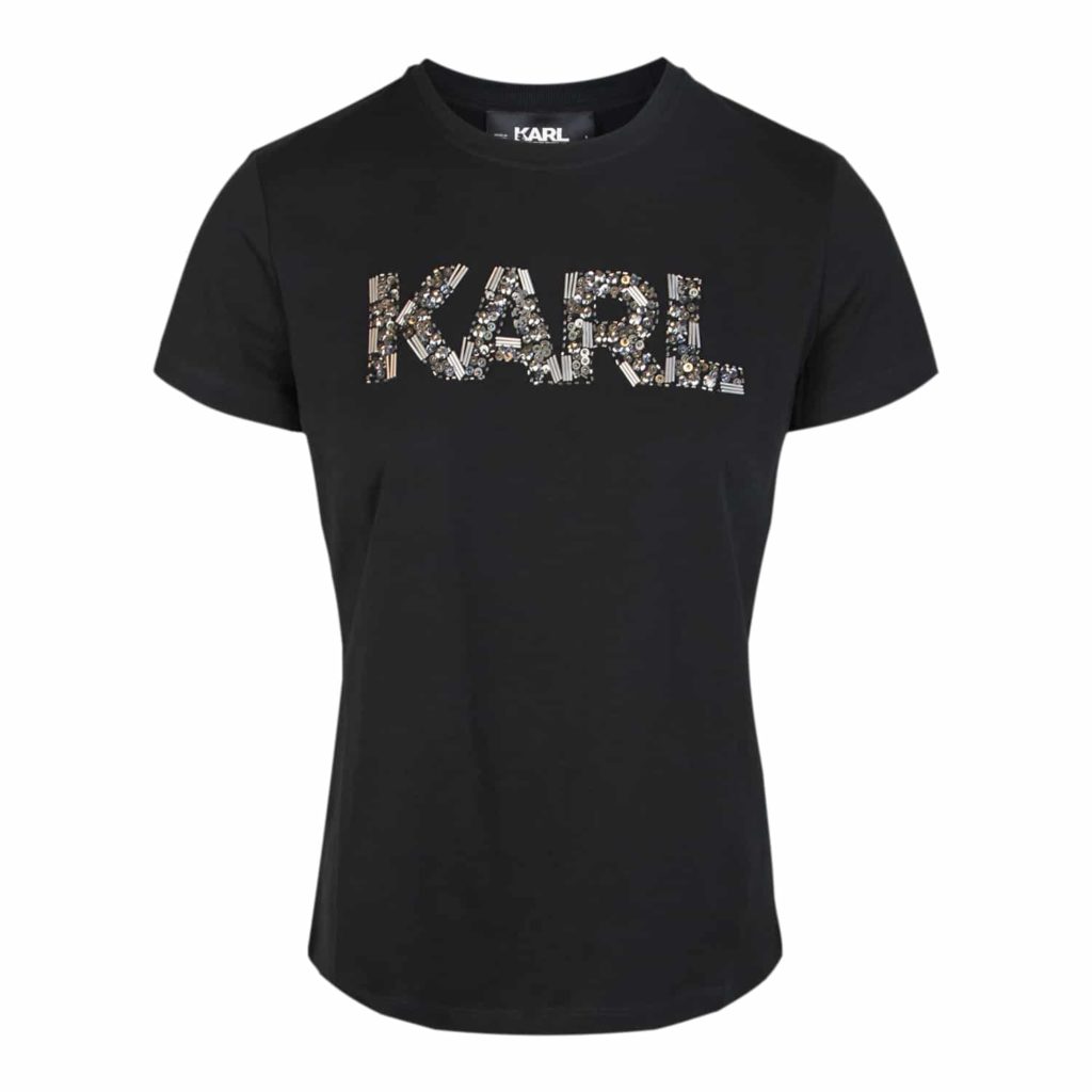 Karl Lagerfeld Black T-shirt with Logo