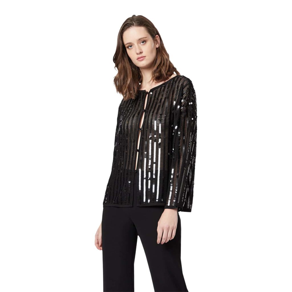 Emporio Armani Black Cardigan with Pailetter - Image 3