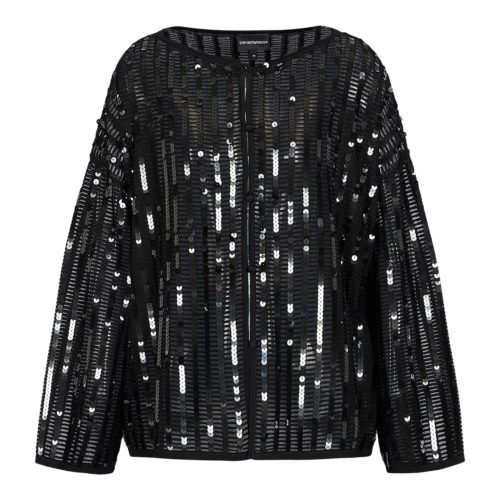 Emporio Armani Black Cardigan with Pailetter
