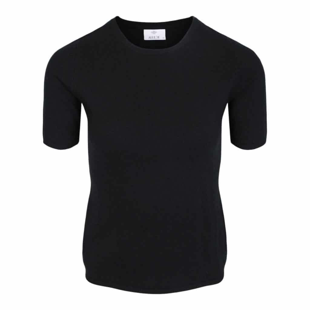 Allude Black Short Sleeved Knit
