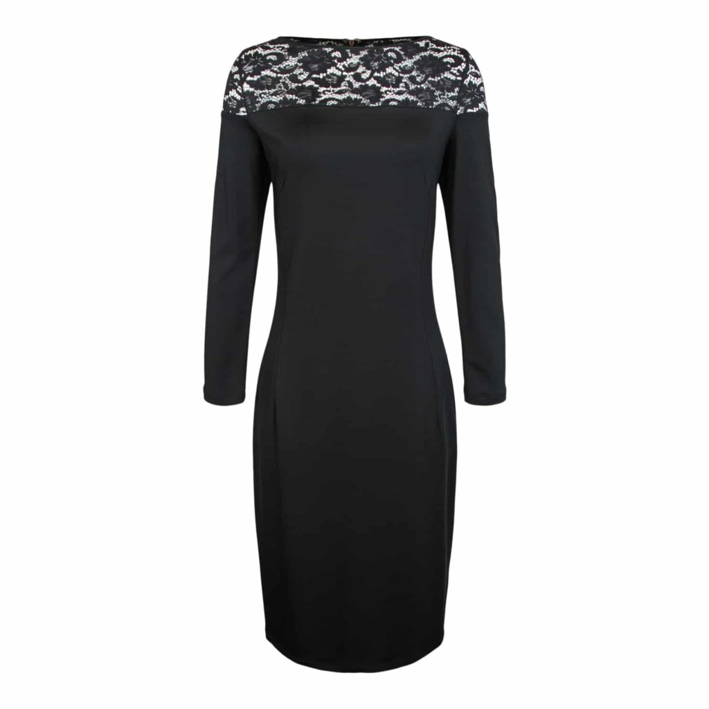 Just Cavalli Black Long-sleeved Dress