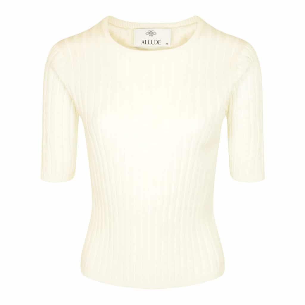 Allude White Blouse with rip