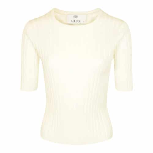 Allude White Blouse with rip