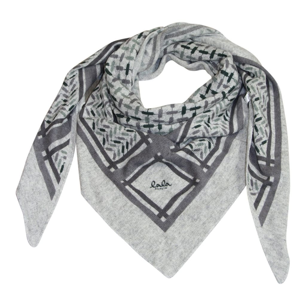 Lala Berlin Triangle Trinity Confetti Frost on Flanella Scarf