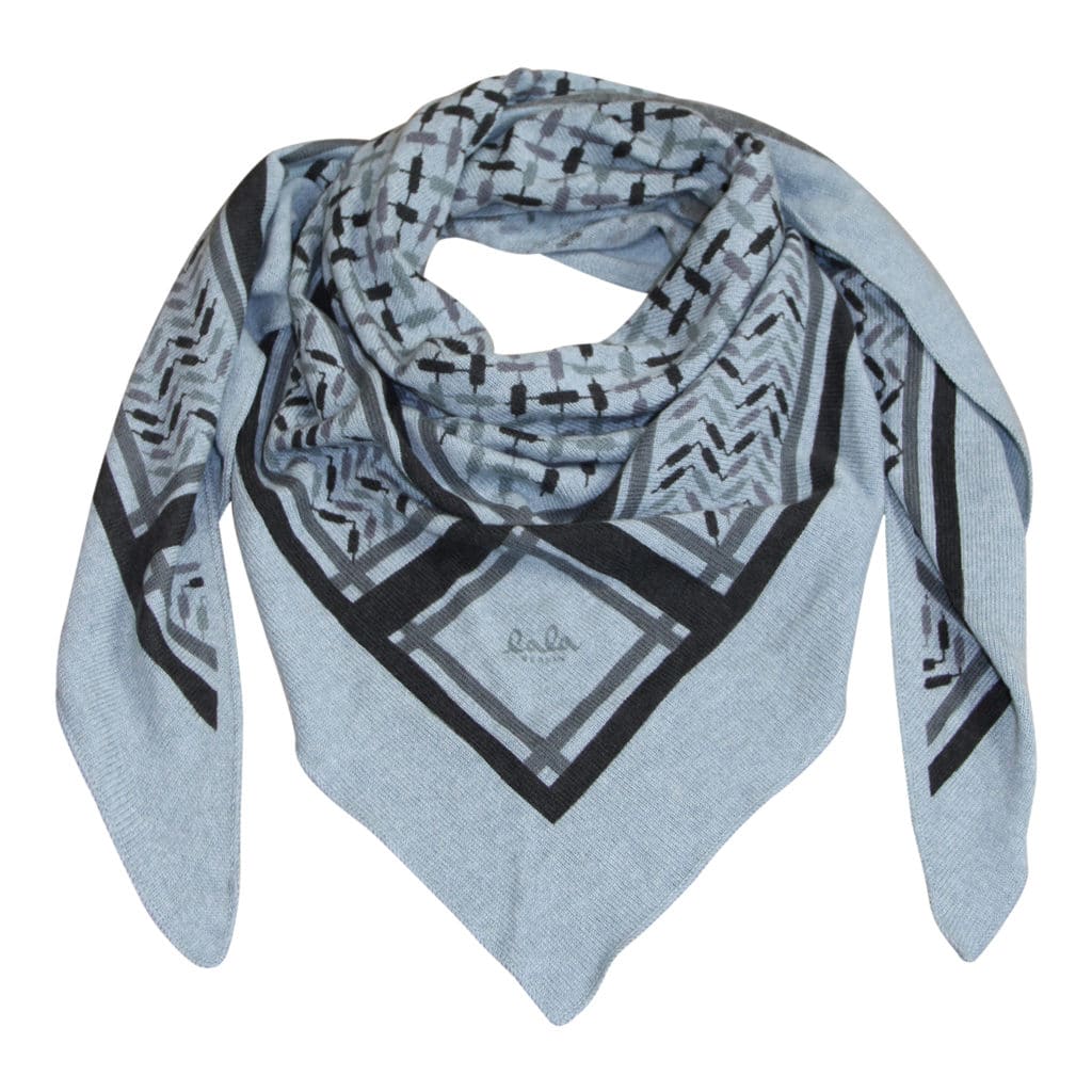Lala Berlin Triangle Trinity Confetti Gargoyle on Mercury Scarf