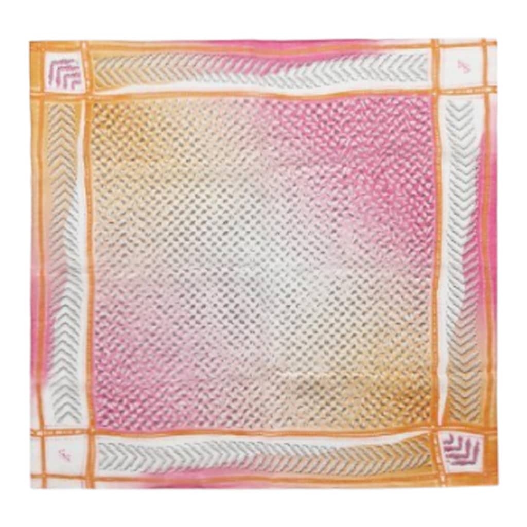 Lala Berlin Cube Lattice Scarf kufiya Pink Orange
