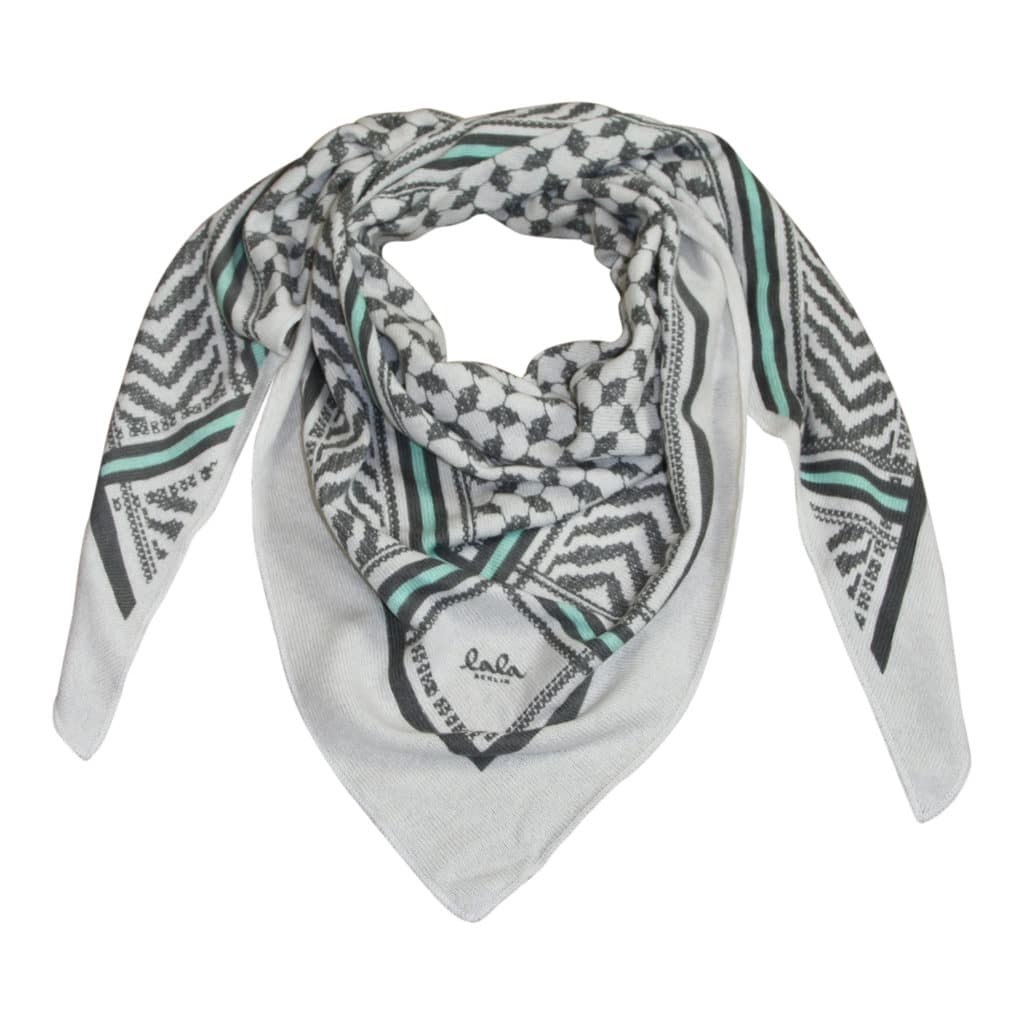 Lala Berlin Triangle Lattice Scarf Mint on Alabastro