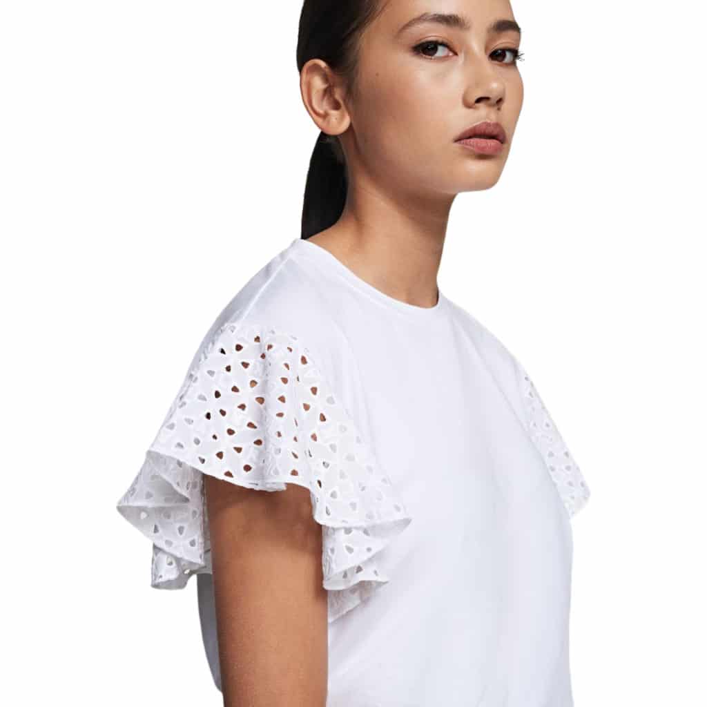Karl Lagerfeld T-shirt with Frill White