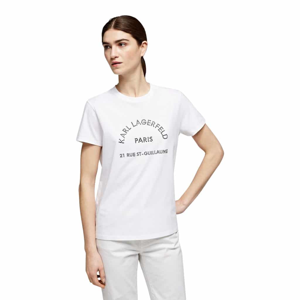 Karl Lagerfeld T-shirt Med Rhinsten - Image 3