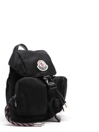 Moncler Dauphine Mini Denim Backpack In Black