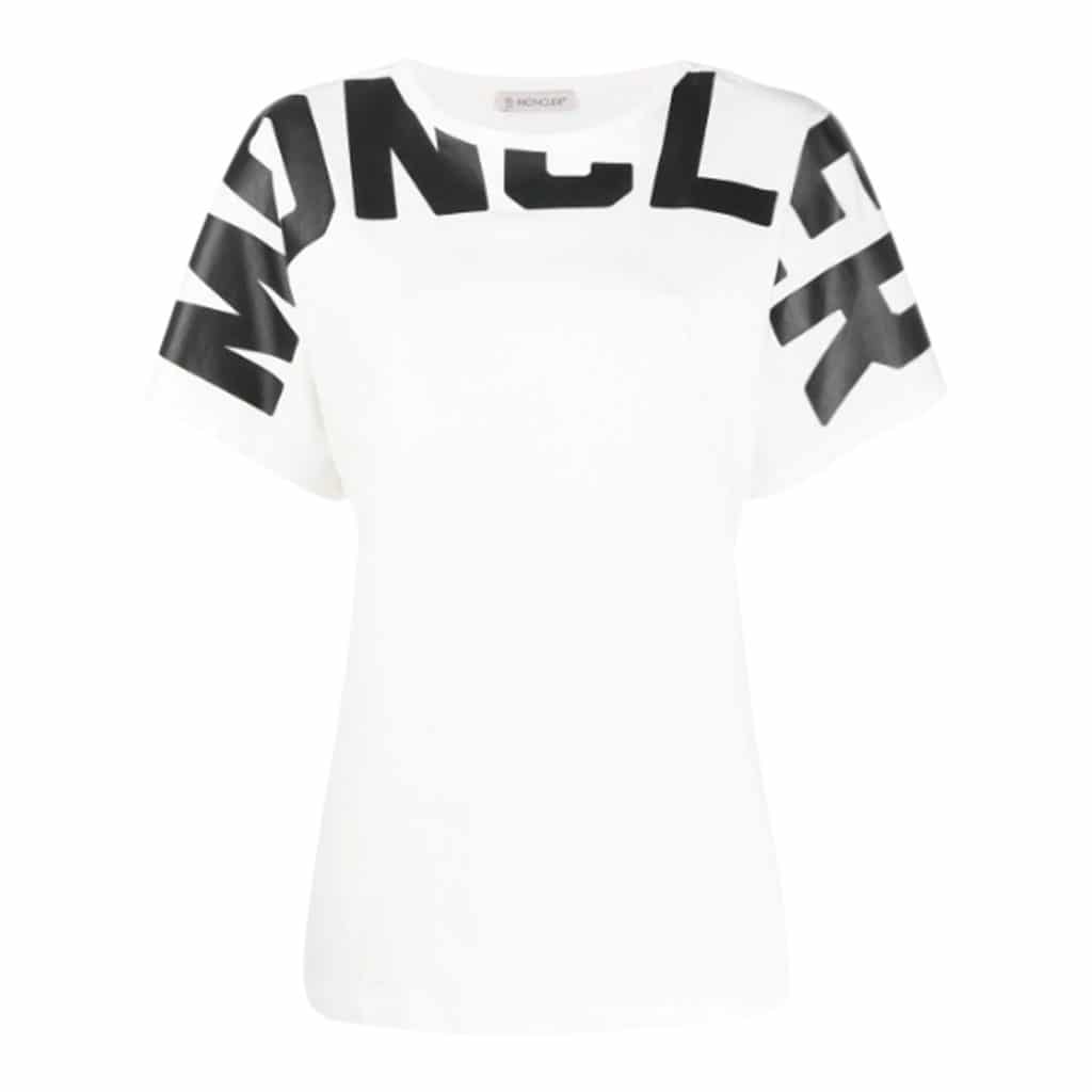 Moncler Girocollo T-shirt with Skrift White