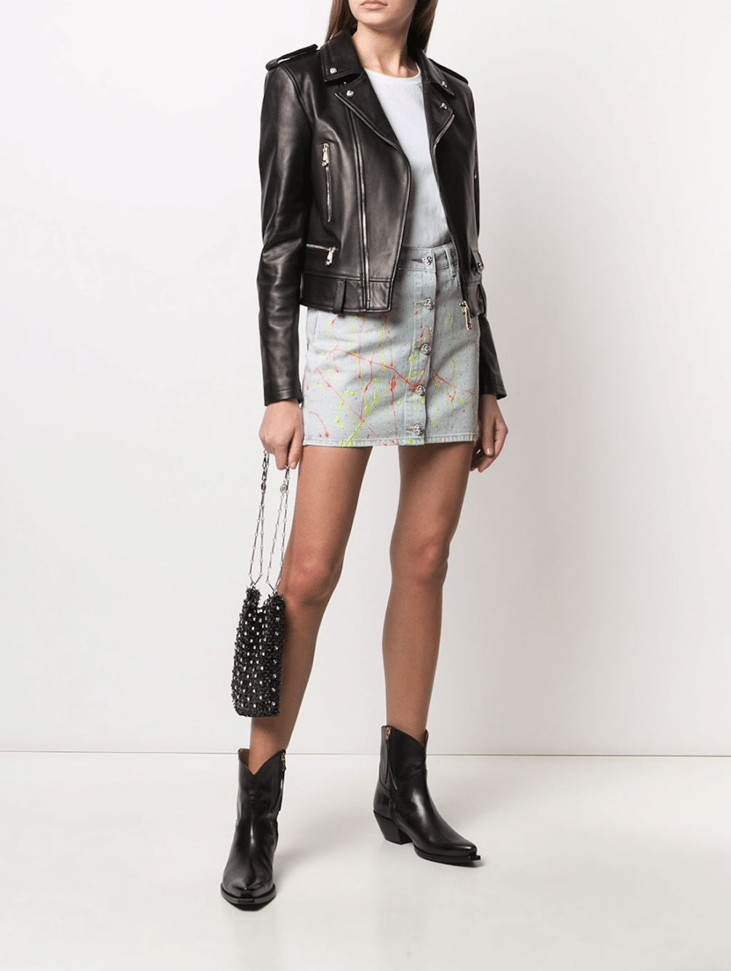 Philipp Plein Læderjakke Med Nitter - Image 4