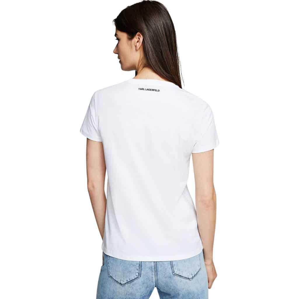 Karl Lagerfeld White T-shirt with Motiv
