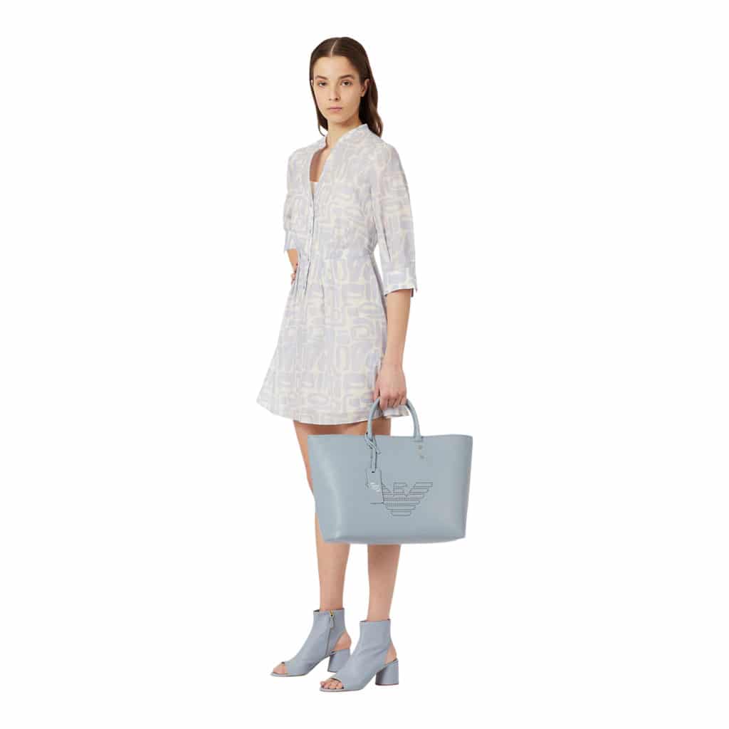 Emporio Armani Lila Mønstret Kjole - Image 3