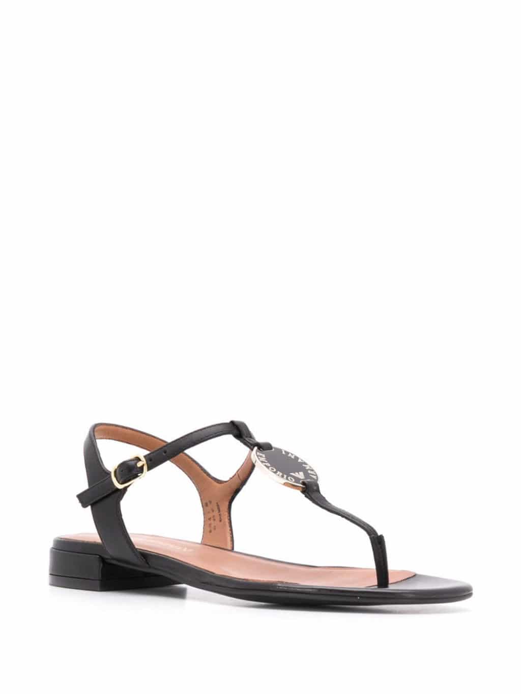 Emporio Armani Flad Læder Sandal - Image 2