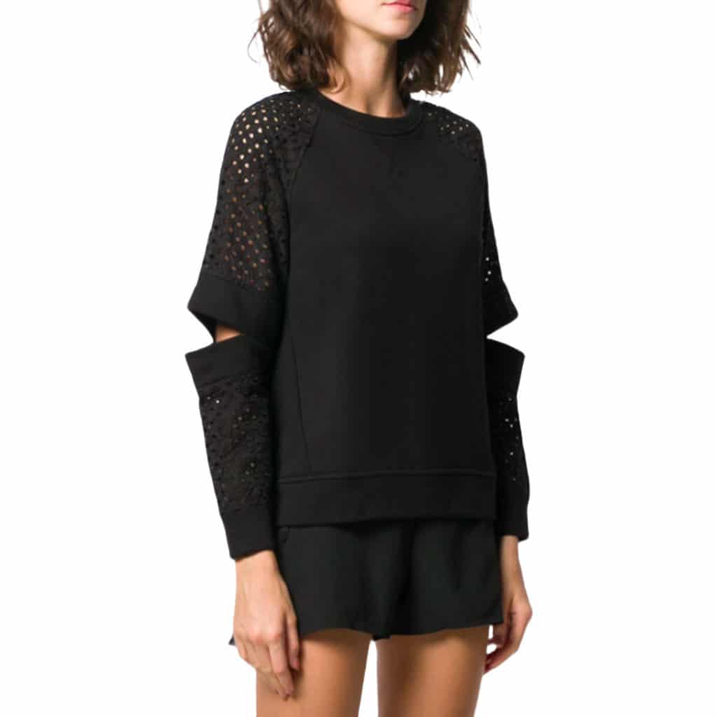 Karl Lagerfeld Black Sweat with Detaljer