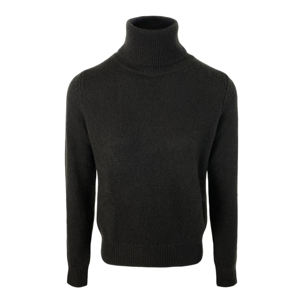 ALLUDE Choco Brown Turtleneck