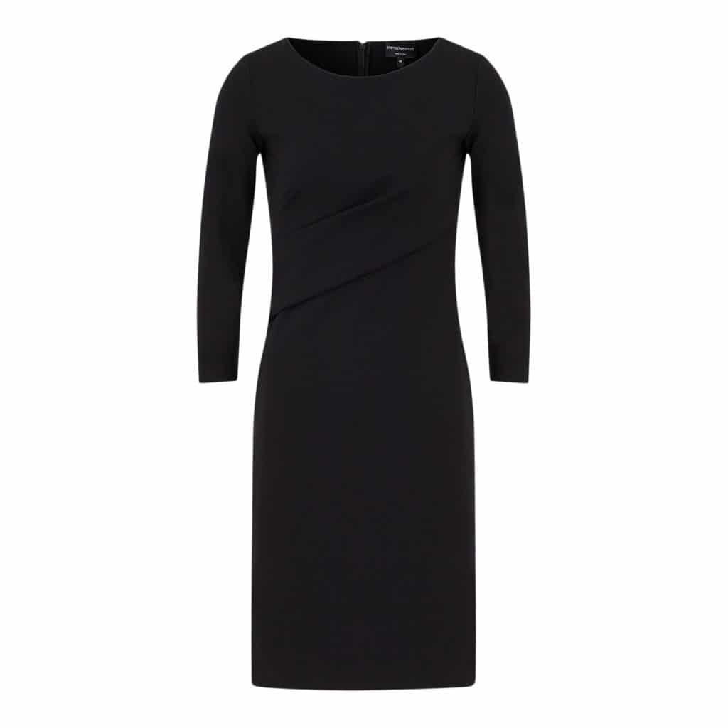 Emporio Armani Black Jersey Drape Dress