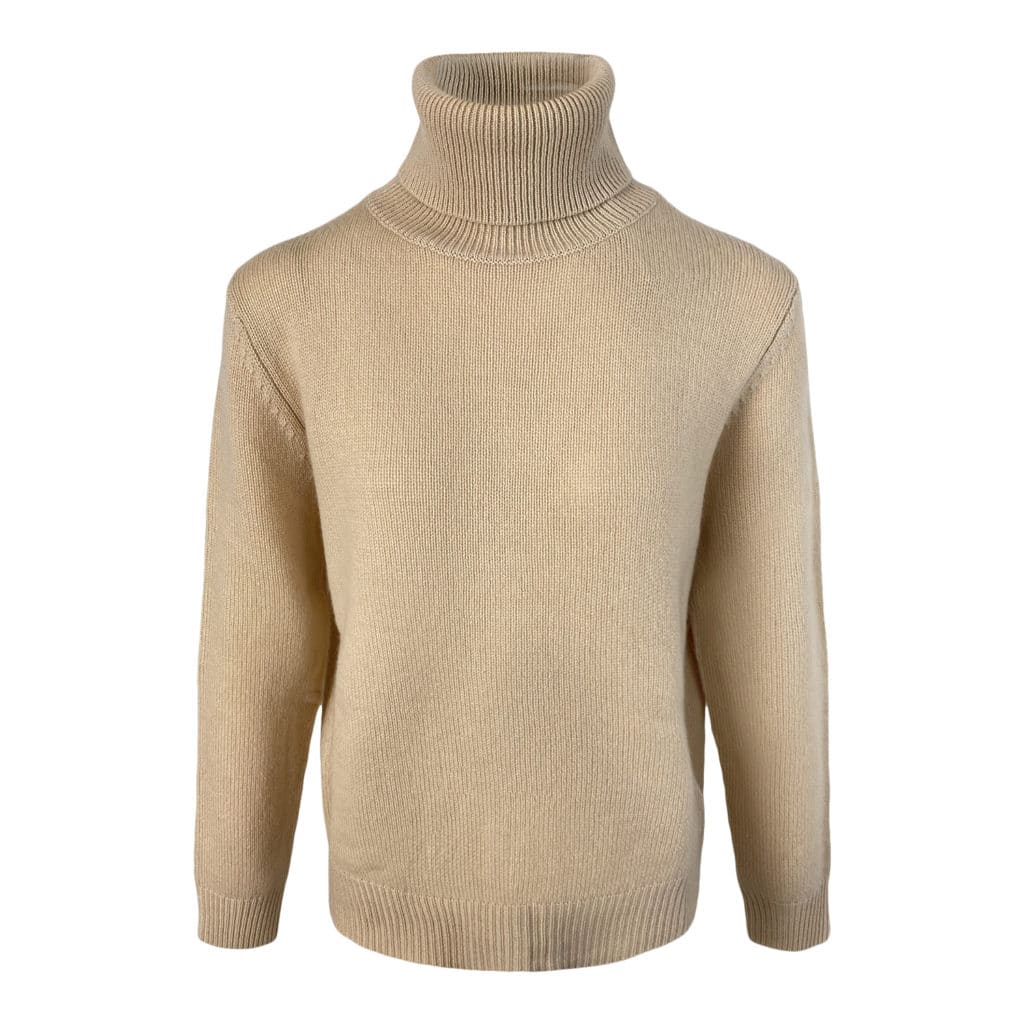 ALLUDE Turtleneck Knit Sand