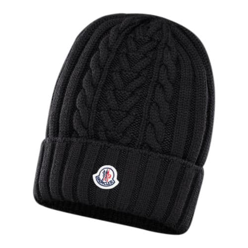 Moncler Sort Rib Strik Hue