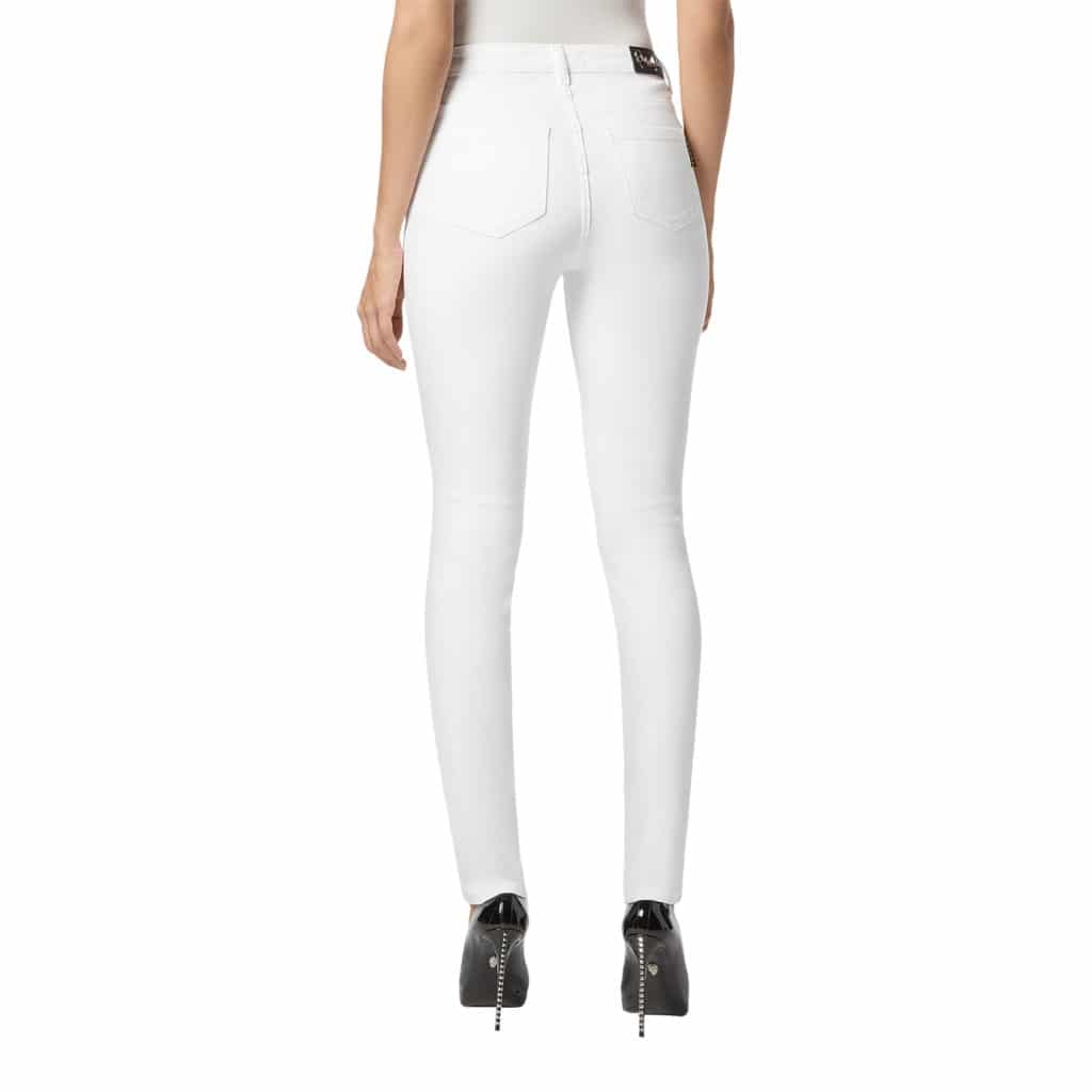 Philipp Plein Slim Fit Jeans Hvid - Image 4